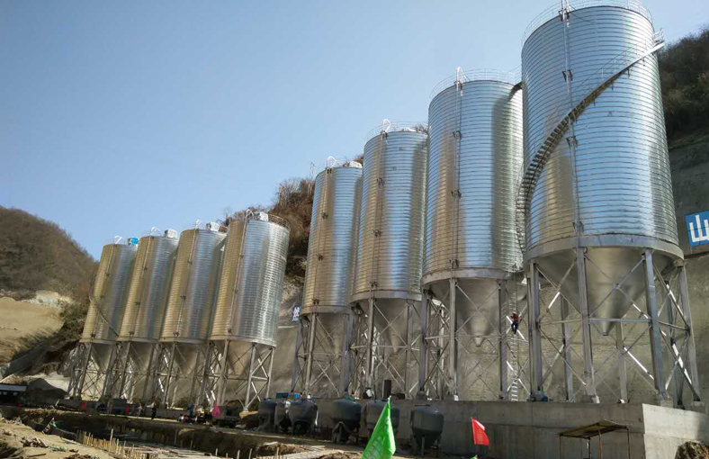 hopper bottom metal silo