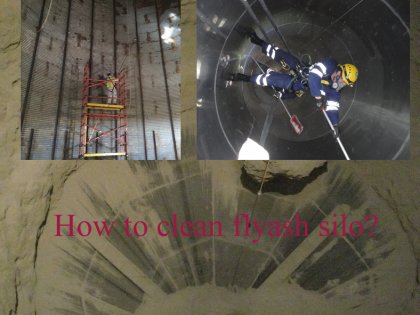 How to clean fly ash steel storage silo?